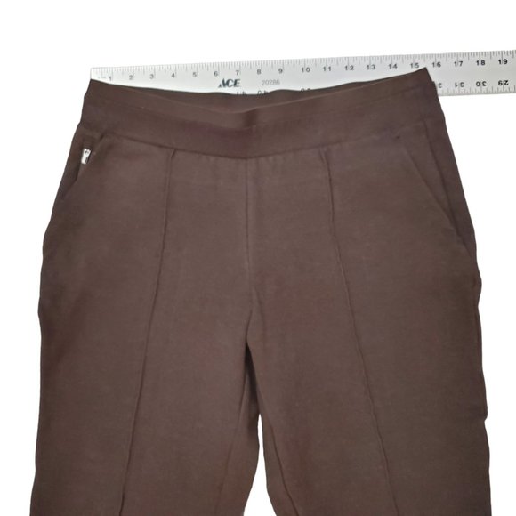 Athleta Venice Heathered Pintuck Pants Sz MP (Meas 30x25 10.5" Rise) Brown A11 - Picture 3 of 11